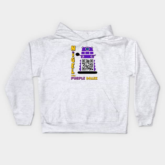 Nigel the Purple Dalek Kids Hoodie by cheese_merchant